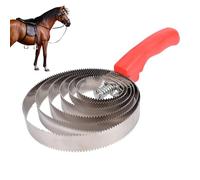 Peine para caballos - Cepillo de curry con mango ergonómico, doble cara para rascarse | Ideal para depilación, masajes, cuidado, centros ecuestres, uso agrícola, cuidado de ganado, cuidado