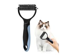 Peine para desenredar mascotas, cepillo de 2 lados para gatos, ABS, goma, herramienta de aseo de mascotas de acero inoxidable, rastrillos para desenredar mascotas pequeñas, medianas y grandes, peine