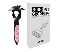Peine para desenredar mascotas - Cepillo de aseo para mascotas, removedor de nudos de gato, rastrillos portátiles de aseo para perros, herramienta de aseo fino para desprendimiento de pelo de mascotas