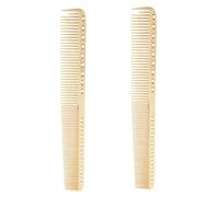 Peine para el cabello, 2 piezas Juego de peines de peluquero Herramienta de belleza de peinado antiestático de aluminio espacial para hombres y mujeres (negro, dorado, plateado) (dorado 2)