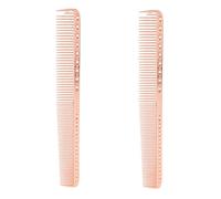 Peine para el cabello, 2 piezas Juego de peines de peluquero Herramienta de belleza de peinado antiestático de aluminio espacial para hombres y mujeres (negro, dorado, plateado) (Bronce Antiguo)