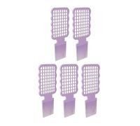 Peine para el cabello con diseño de rejilla para peinados afro, mango ergonómico, dientes suaves, resistente al calor, material PP (21,6 x 9,1 cm)