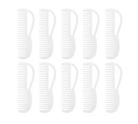 Peine para el cabello de dientes anchos Peine para el cabello antiestático redondeado y liso con mango ergonómico hueco para peluquería viaje familiar 10 piezas Material ABS