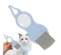 Peine para el cabello de perro, peine de aseo gato - Desprendimiento de peine de mascotas con lupa,Dientes de metal, herramienta de preparación para eliminar nudos, cepillo de limpieza