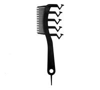 Peine para el cabello, peine con dientes anchos y finos, cola de alfiler | mango cómodo, peines multiusos, para peinar el cabello esponjoso, fino para desenredar y alisar, cola de pinza