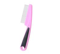 Peine para el cuidado de los animales contra las pulgas, peinado con agujas de acero inoxidable para perros y gatos, eliminación de piojos, peine de dientes estrechos (azul)