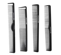 Peine para el pelo, 4 piezas, profesional de fibra de carbono, corte de dientes fino y estándar, resistente al calor, antiestático, para hombres y mujeres con diferentes tipos de cabello