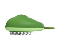 Peine para el Pelo de Mascotas, Cepillo de Aseo para Gatos Duradero de Silicona ABS que Evita Nudos Profesional para el Hogar para Perros (Verde Aguacate)