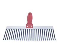 Peine para estucar/enyesar Marshalltown, mango de agarre suave, acero azul, anchura: 305 mm