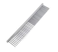 Peine para flecos de macramé, cepillo de acero inoxidable con mango | Acero inoxidable, 6,5x1,2 pulgadas, dientes de doble ancho, agarre liviano y ergonómico, ideal para flecos, colgadores