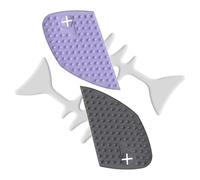 Peine Para Gato,2 Cepillos Para Gatitos En Forma De Cine De Pescado | Cepillos Para Gatos De Interior, Cepillo Desenredador Cepillo De Lindo Perro Cepillo De Aseo Para Cachorro De Mascotas De C