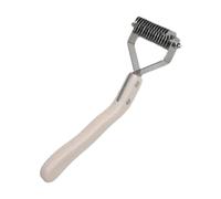 Peine para gatos, cepillo de aseo para perros, mango curvado, cepillo de doble cara para gatos de pelo largo y corto, reduce el desprendimiento