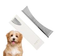 Peine para gatos | Peine de acero inoxidable para hocico del perro | Accesorios para mascotas ideales para cachorros ancianos razas de larga temporada interior exterior