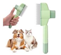 Peine para gatos, peine para perros, peine antipulgas para perros y gatos, 2025, nuevo cepillo de pelo de gato con botón de gatillo, cepillo para gatos con pelo corto y largo