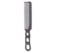 Peine para hombres, peine de cabello de metal, aluminio para cortar el cabello de diente de aluminio, peine de corta plano, corte de cabello, herramienta de peinado, estilistas y (Negro)