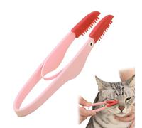 Peine para la eliminación de manchas de lágrimas, peine para perros con cabezal de silicona con mango antideslizante | Cepillo flexible para animales domésticos, quita caccola