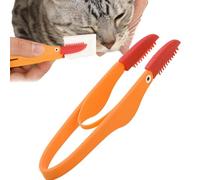 Peine para la eliminación de manchas de lágrimas - Peine para quitar manchas para mascotas con cabezal de silicona y mango antideslizante, peine flexible para perros, peine Cenmoo