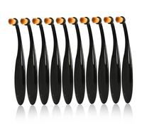 Peine para manchas de lágrimas, 10 unidades de fibra superfina de 4.7 pulgadas, lavable, cerdas largas y cónicas, peine de ojos de gato con mango ergonómico, peines para mascotas