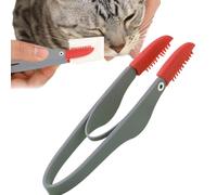 Peine para manchas de lágrimas para mascotas, cabezal de cepillo de silicona, peine removedor de manchas para mascotas con mango antideslizante, peines multiusos para perros