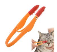 Peine para manchas de lágrimas, peine de limpieza de ojos de perro, peine de piojos, accesorios de aseo de mascotas, herramienta de aseo con dientes largos y cortos de metal de acero inoxidable para