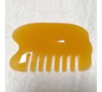 Peine Para Masaje De Cabeza De Cera De Resina, Tabla Para Raspar Meridianos De Cuerpo Entero Para Espalda Y Cuello, Herramienta Para El Cuidado De La Salud Del Spa Del Cabello De Enfermería,Amarillo
