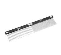 Peine para mascotas, 3 colores de acero inoxidable para mascotas Gato para el cabello Peine antiestático Desprendimiento del cabello Peine para mascotas Cepillo (Black)