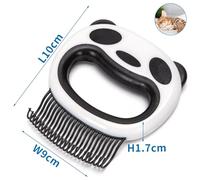 Peine para Mascotas de Acero Inoxidable con Dientes Finos y Gruesos, Ideal para desenredar y Eliminar Pelo Suelto en Perros y Gatos.