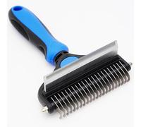 Peine para mascotas, herramienta de aseo para el cabello, peine desenredante, doble extremo, herramienta mágica, suministros para perros, cuchillo desenredante