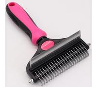 Peine para mascotas, herramienta de aseo para el cabello, peine desenredante, doble extremo, herramienta mágica, suministros para perros, cuchillo desenredante