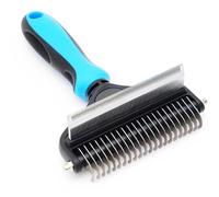 Peine para mascotas, herramienta de aseo para el cabello, peine desenredante, doble extremo, herramienta mágica, suministros para perros, cuchillo desenredante