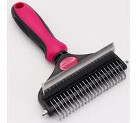 Peine para mascotas, herramienta de aseo para el cabello, peine desenredante, doble extremo, herramienta mágica, suministros para perros, cuchillo desenredante