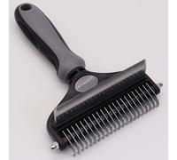 Peine para mascotas, herramienta de aseo para el cabello, peine desenredante, doble extremo, herramienta mágica, suministros para perros, cuchillo desenredante