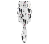 Peine para patas de perro blanco y negro, cepillo antiestático, peine para mujeres