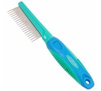 Peine para perros con mango GogiPet con dientes largos y cortos