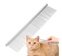 Peine para perros, herramienta de desenredado de acero inoxidable, peine de aseo para gatos, cepillo de aseo de metal, peine resistente para eliminar el de mascotas para cachorros y perros