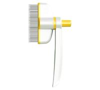 Peine Para Perros Para Cabello Ruffed - Dientes De Doble Dientes, Herramienta Detanglr De Acondicionamiento, Cepillo Para Cabello Largo | Diseño De Botones De Liberación De Mango Ergonómico, Rotacios