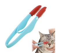 Peine para perros para eliminar las manchas lagrimales, cabezal de cepillo de silicona, removedor de manchas de lágrimas, peine para perros con mango antideslizante | Eliminador de popeles de ojos de