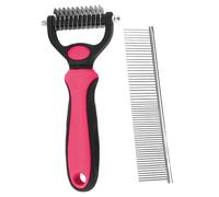 Peine para perros para eliminar nudos, peine de de gato - Cepillo de doble cara para nudos de perro | Cepillo ergonómico de acero de doble cara con rectas y dentado