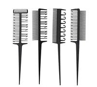 Peine para Resaltar, Juego de Peine Profesional para Teñir el Cabello de Fibra de Carbono, Peine para Tejer, Peine para Teñir el Cabello con Alta Resistencia Al Calor para Teñir