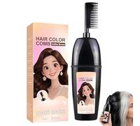 Peine para teñir el cabello con Cepillo integrado, sin ensuciar, teñir el cabello en un paso, portátil para mujeres, hombres, fiestas, bodas, viajes (Coffee Brown)