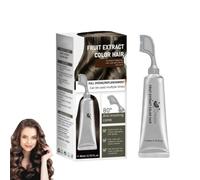 Peine Para Teñir El Pelo Con Esencia De Frutas, Crema Para Teñir El Pelo A Base De Plantas Con Peine, Esencia Natural Para Teñir El Pelo Con Extracto De Frutas Para Hombres Y Mujeres (Castaño)