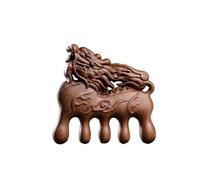 Peine Peine de dientes anchos tallado Kirin, peine meridiano de cinco dientes, peine de masaje de madera, peine Retro chino Peine Para el Cabello