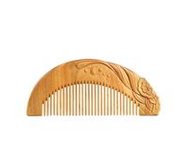 Peine Peine de madera maciza, peine de dientes finos for el hogar, peine portátil for cabello húmedo o seco, rizado, fino, grueso, ondulado o liso Cepillo para el pelo
