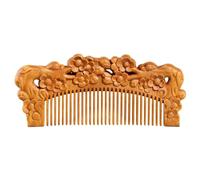 Peine Peine de madera tallada for mujer, peine de pelo largo, peine de pelo rizado, peine antiguo for el hogar, antiestático Peine Para el Cabello