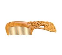 Peine Peine de masaje antiestático for el hogar, peine alisador de cabello de madera maciza, peine tallado de estilo chino con diseño de mango Peine Para el Cabello