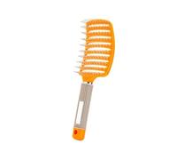 Peine Peine de masaje para el cuero cabelludo para mujer, cepillo de pelo húmedo y rizado, herramienta de peluquería para peluquería, peine de dientes anchos (naranja1)
