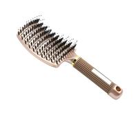 Peine - Peine de masaje para el cuero cabelludo para mujer, cepillo de pelo húmedo y rizado, herramienta de peluquería para peluquería, peine de dientes anchos (dorado)