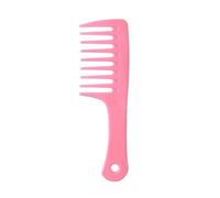 Peine Peine de pelo rizado pequeño dientes anchos for mujer adulta, herramienta estilismo peluquería suave, 3 uds(Pink)