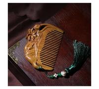 Peine Peine rizador de madera maciza, peine Retro chino, herramienta de aseo for barba for hombres, peine for cabello húmedo for baño Cepillo para el pelo
