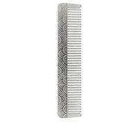 Peine Peines de acero portátiles for peluquero, 2 uds., patrón tallado, barba for hombres, cuidado del bigote, herramientas corte pelo, peine for con estilo(Silver2)